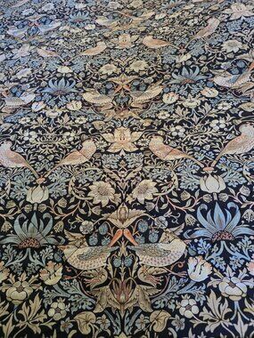 William Morris At Home Floral Quilt 100% Cotton King Size Quilt and 2 Shams